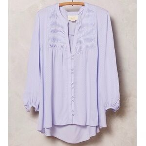Maeve Lavender Button-Down Blouse
